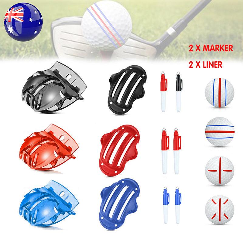 Golf Ball Line Marker Alignment Tool Set - Blue - view 2