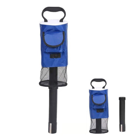 Golf Ball Pickup Tube with Mesh Bag - Blue