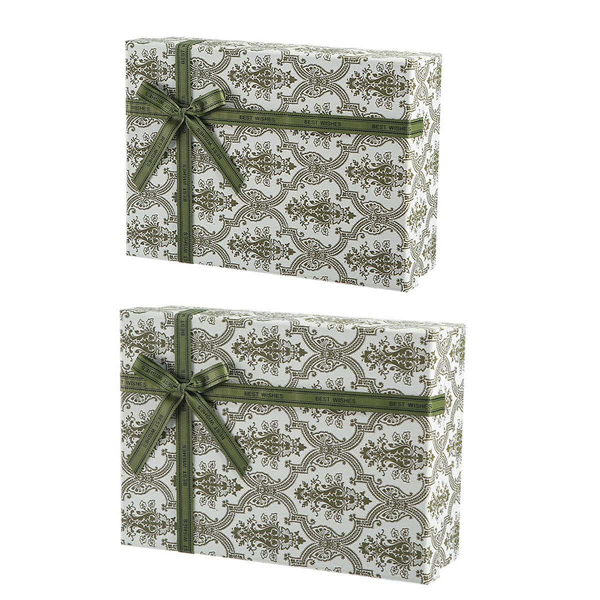 Green and White Vintage Gift Boxes for Birthdays and Weddings, Pack of 10 - 16 x 10 cm - view 3