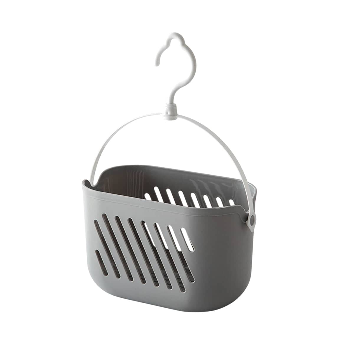 Grey Bathroom Hanging Basket for Shower Gel and Shampoo, Suspended Sink Storage - view 2