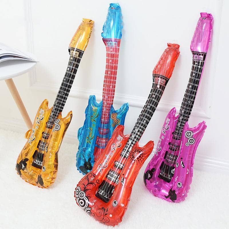 Guitar Foil Balloon for Rock and Roll Music Party Decoration, 29 x 85 cm - Red - view 5
