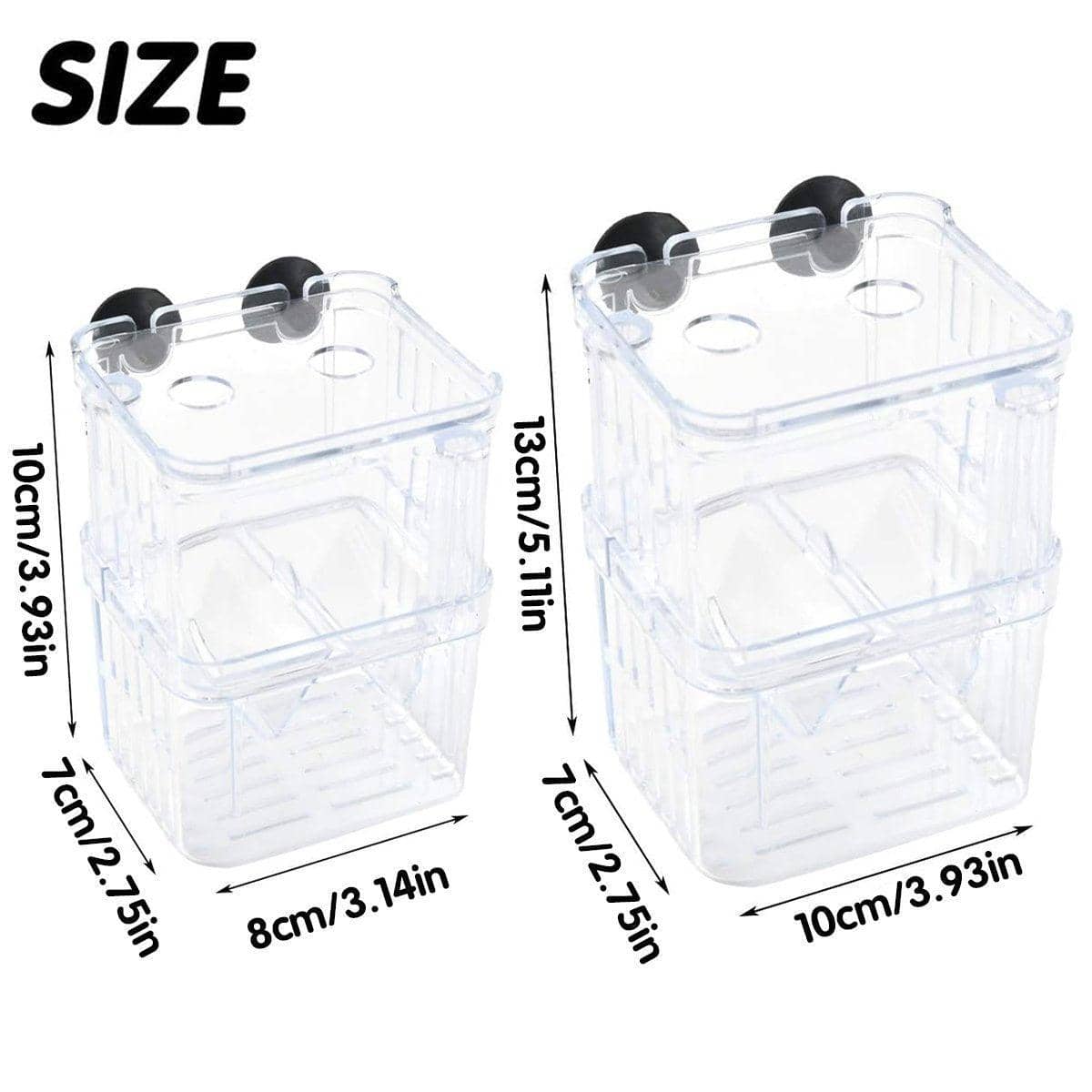 Guppy Breeding Isolation Box for Aquariums - Large (13 x 10 x 7 cm) - view 4
