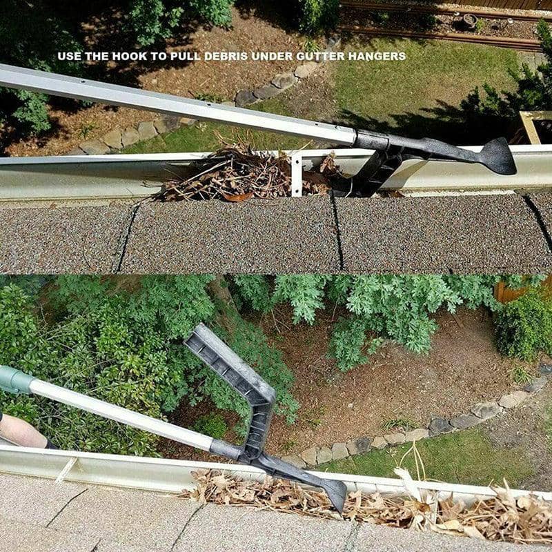 Gutter Roof Cleaning Tool with Hook for Leaves and Debris - view 3