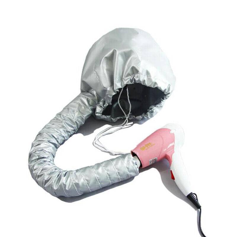 Hair Drying Bonnet Cap for Hot Oil and Deep Conditioning Treatments - Silver