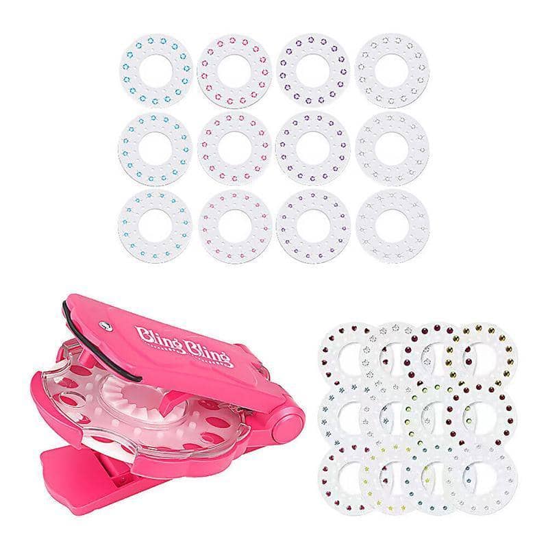 Hair Gem Stapler Kit for Girls - Diamond Sticker, Pack of 12 - view 3