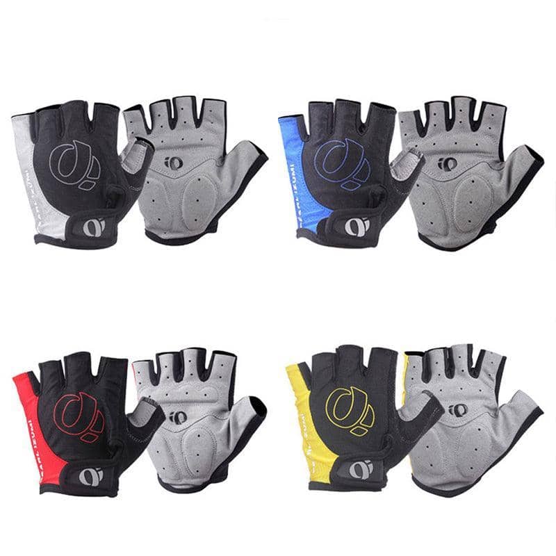 Half Finger Cycling Gloves, Anti-Slip Padded - Yellow and Black, Medium (Palm Width 8 to 9 cm) - view 3