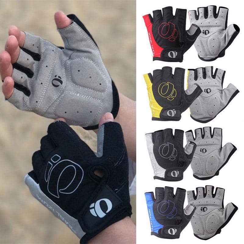 Half Finger Cycling Gloves, Anti-Slip Padded - Yellow and Black, Medium (Palm Width 8 to 9 cm) - view 5