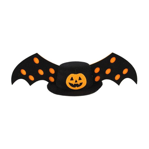 Halloween Pet Hat for Dogs and Cats - Pumpkin Bat Wings