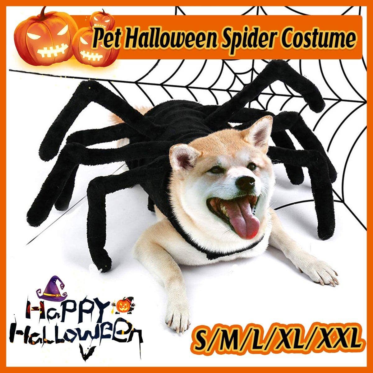 Halloween Spider Costume for Dogs and Cats - Size L (Chest 41 cm) - view 2