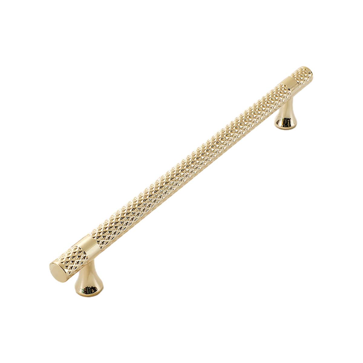 Hammer Pattern Wardrobe Door Handle - Golden, Hole Distance 192mm