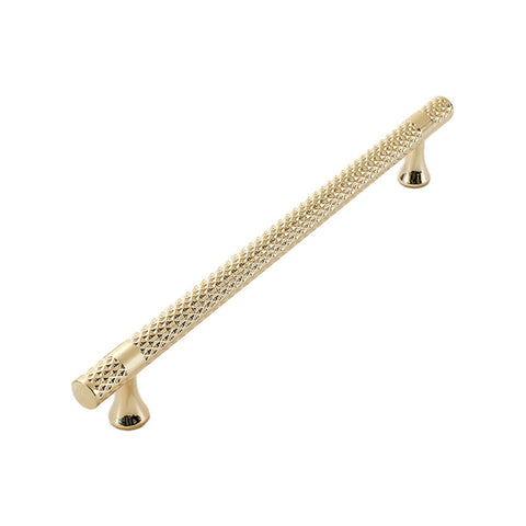 Hammer Pattern Wardrobe Door Handle - Golden, Hole Distance 192mm