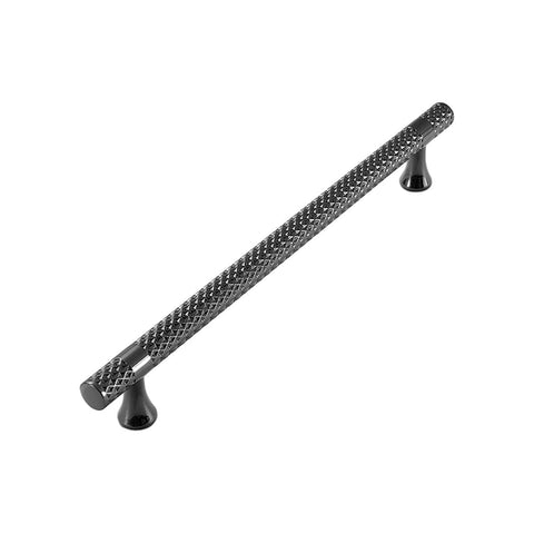 Hammer Pattern Wardrobe Door Handle - Grey, Hole Distance 192mm