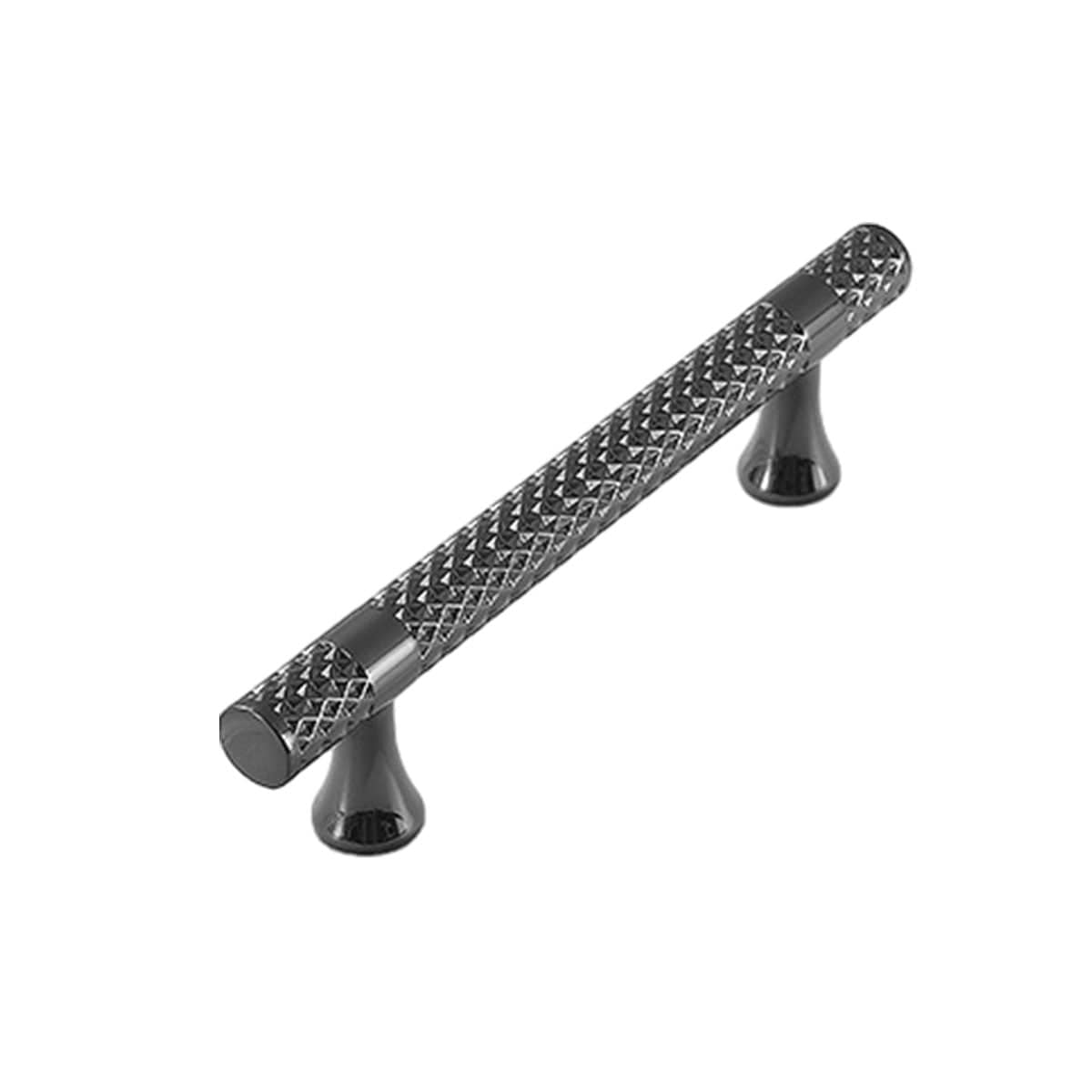 Hammer Pattern Wardrobe Door Handle - Grey, Hole Distance 96mm