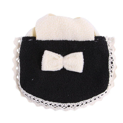 Hamster Clothes with Bow - Black, Large (Chest 20 to 24 cm)