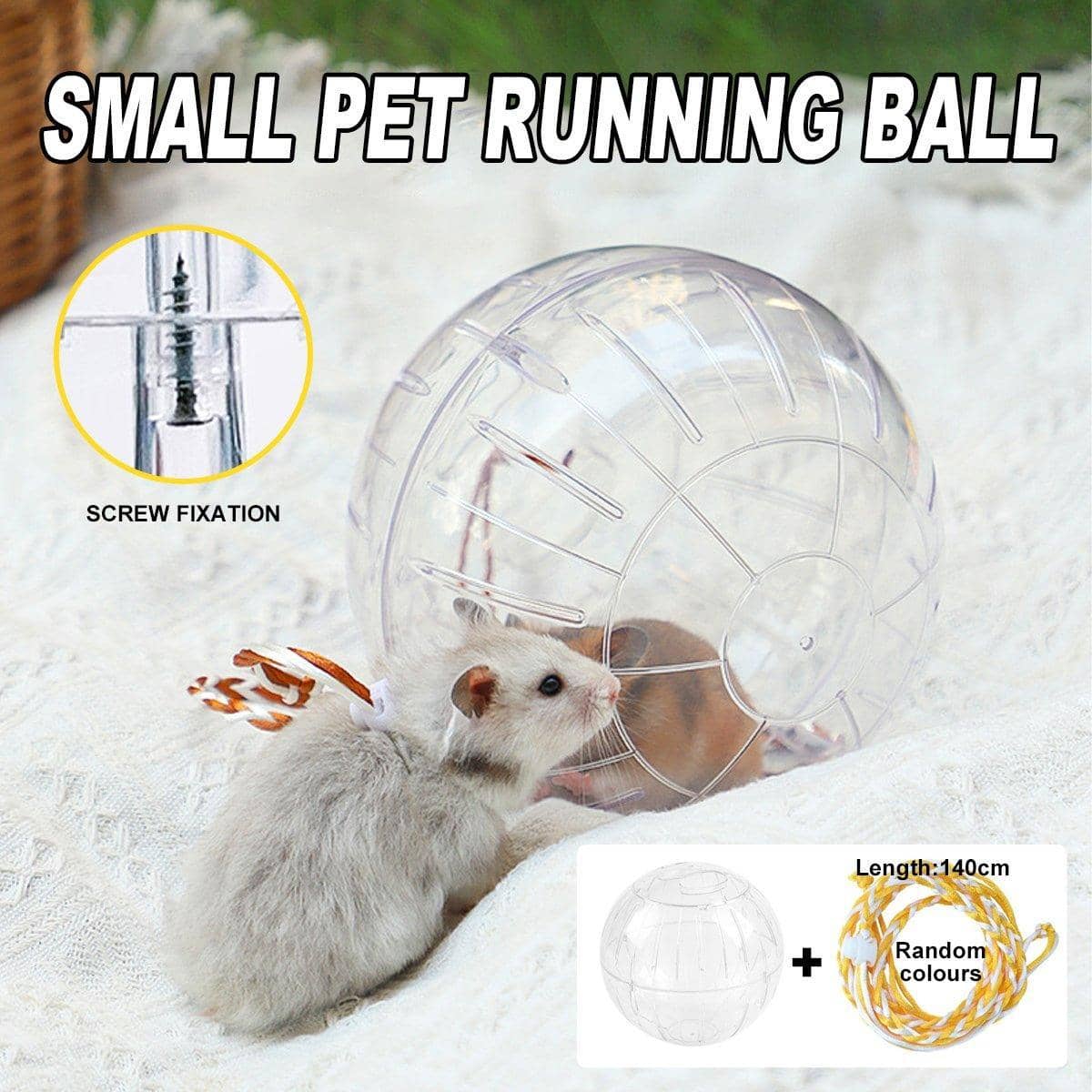 Hamster Running Ball Exercise Wheel Roller Toy for Outside the Cage