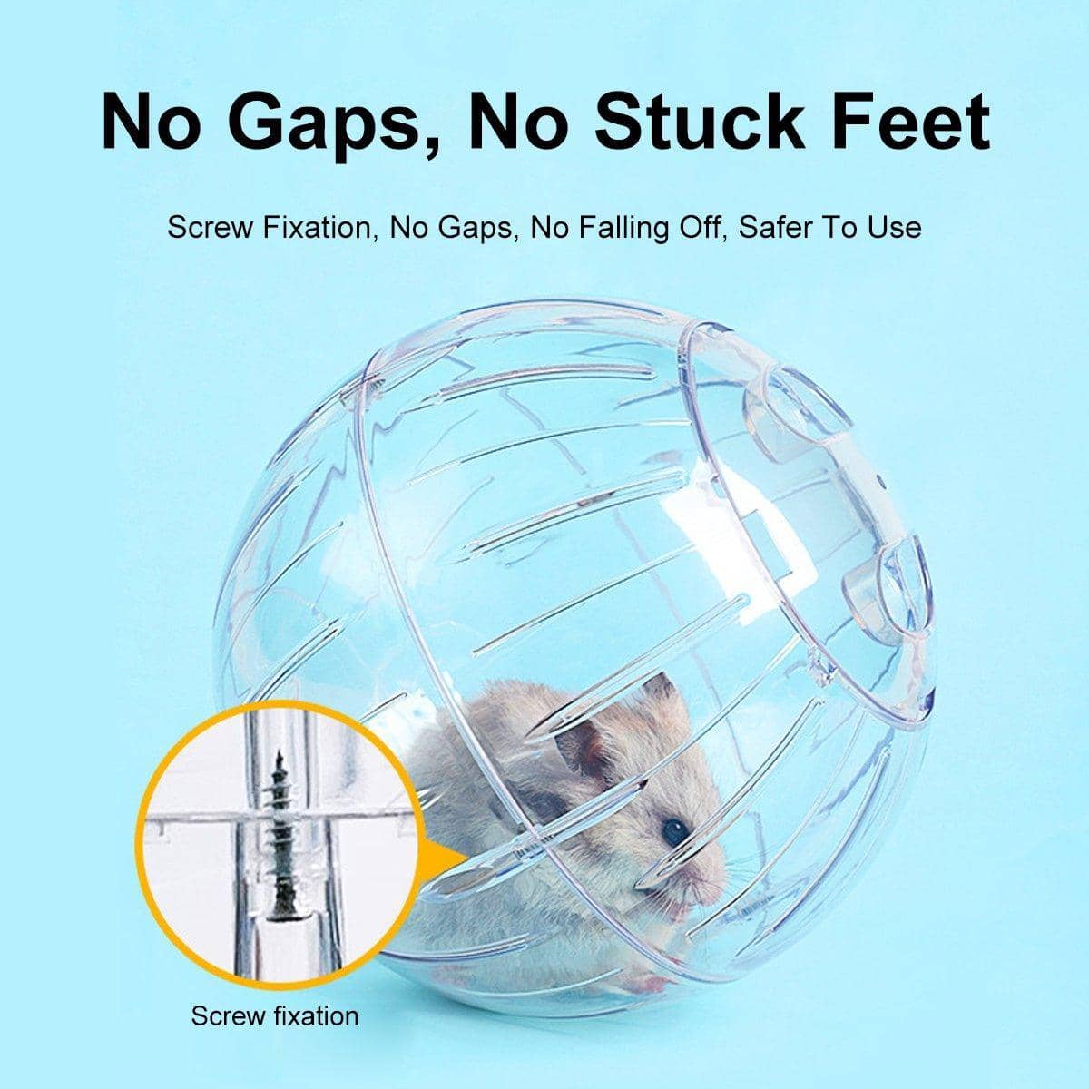 Hamster Running Ball Exercise Wheel Roller Toy for Outside the Cage - view 5