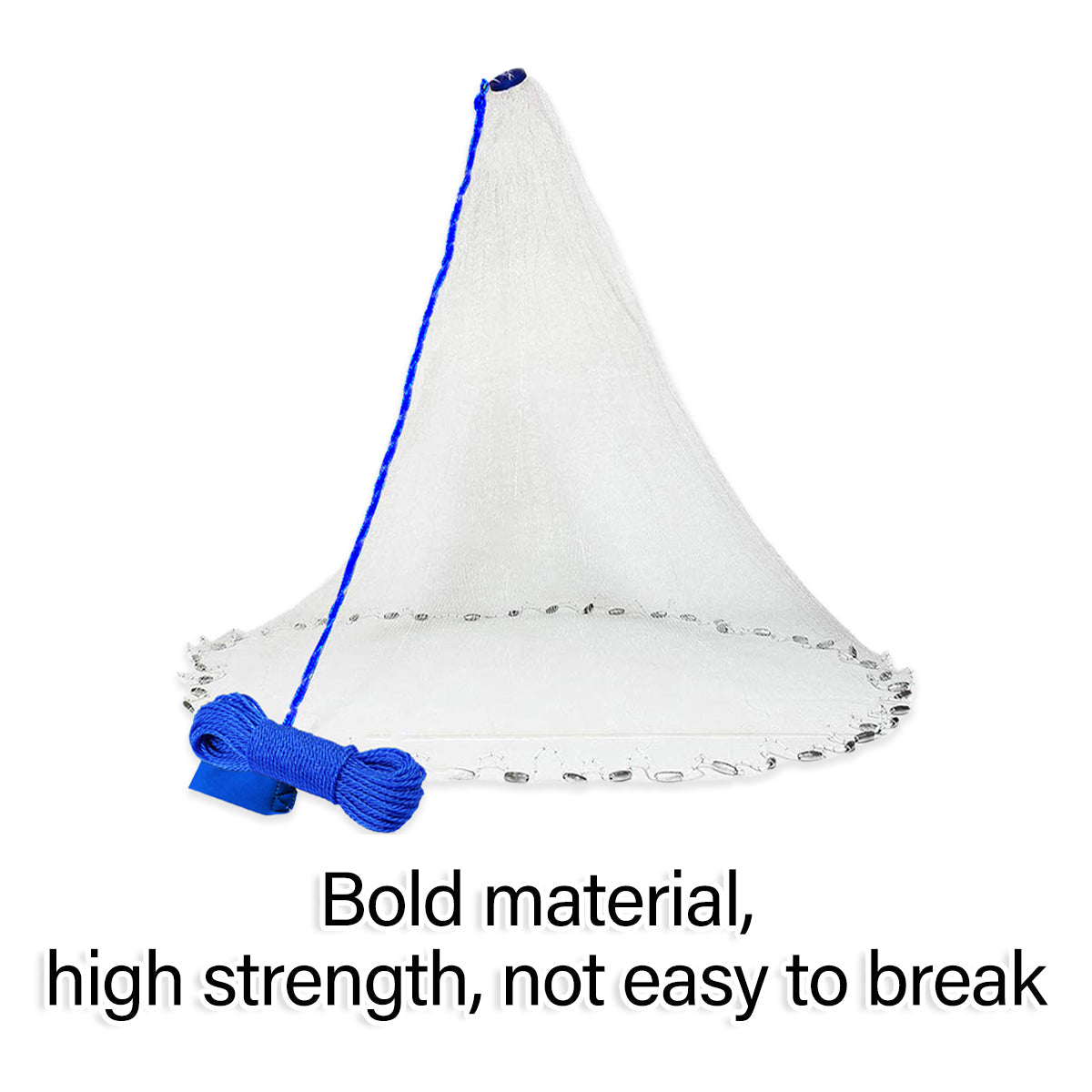 Hand Cast Net Ring-Free for Shrimp and Bait Fish - 2.4m - view 9