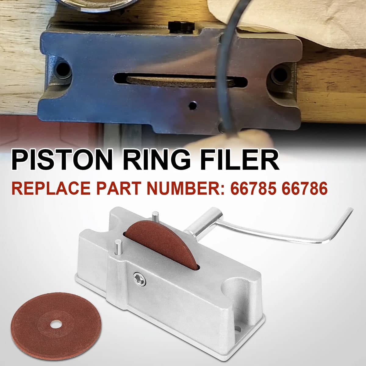 Hand Crank Piston Ring Filer for Engine Repair and Automotive Maintenance