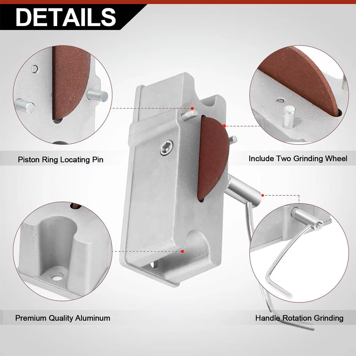Hand Crank Piston Ring Filer for Engine Repair and Automotive Maintenance - view 4
