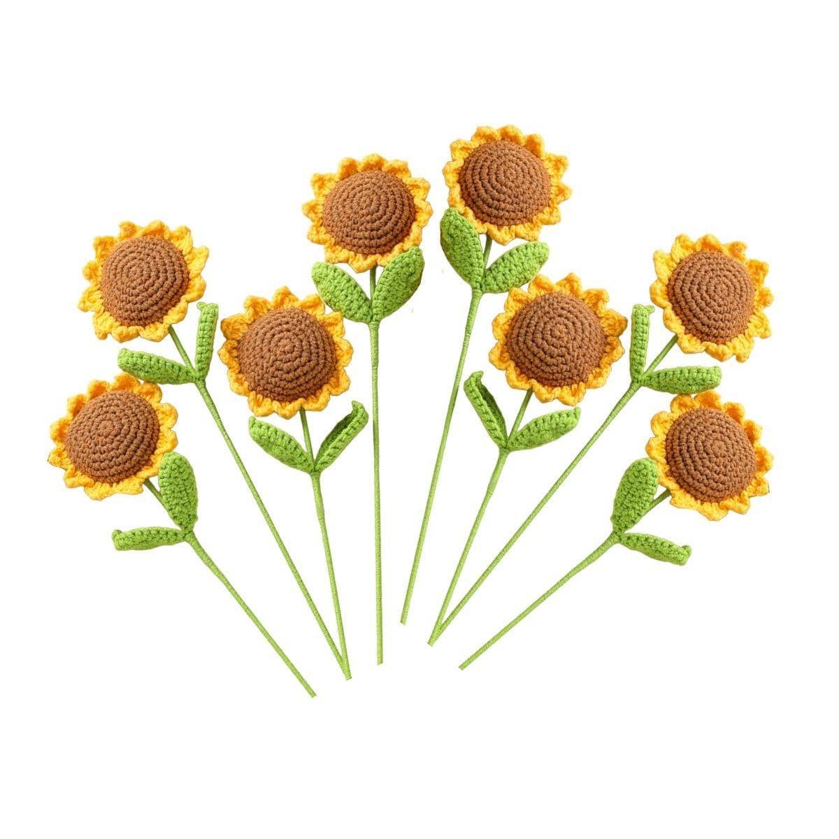 Handmade Smiley Wool Sunflowers, Gift for Teachers, Pack of 8 - view 2