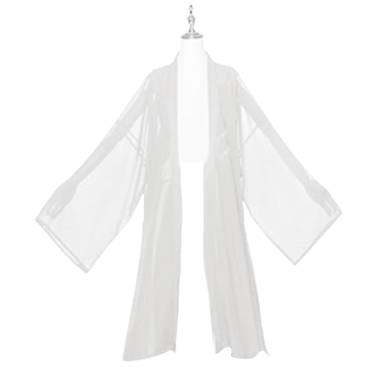 Hanfu Women's Long Lapel Top - Ivory, Large (Bust 112 cm)