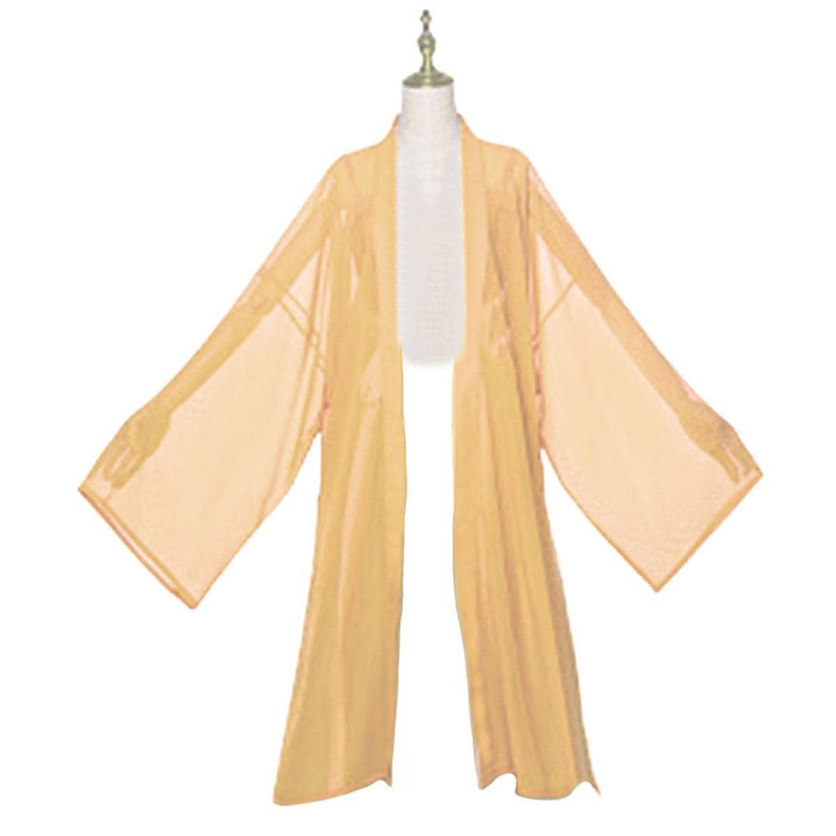 Hanfu Women's Long Lapel Top - Yellow, Small (Bust 100 cm)