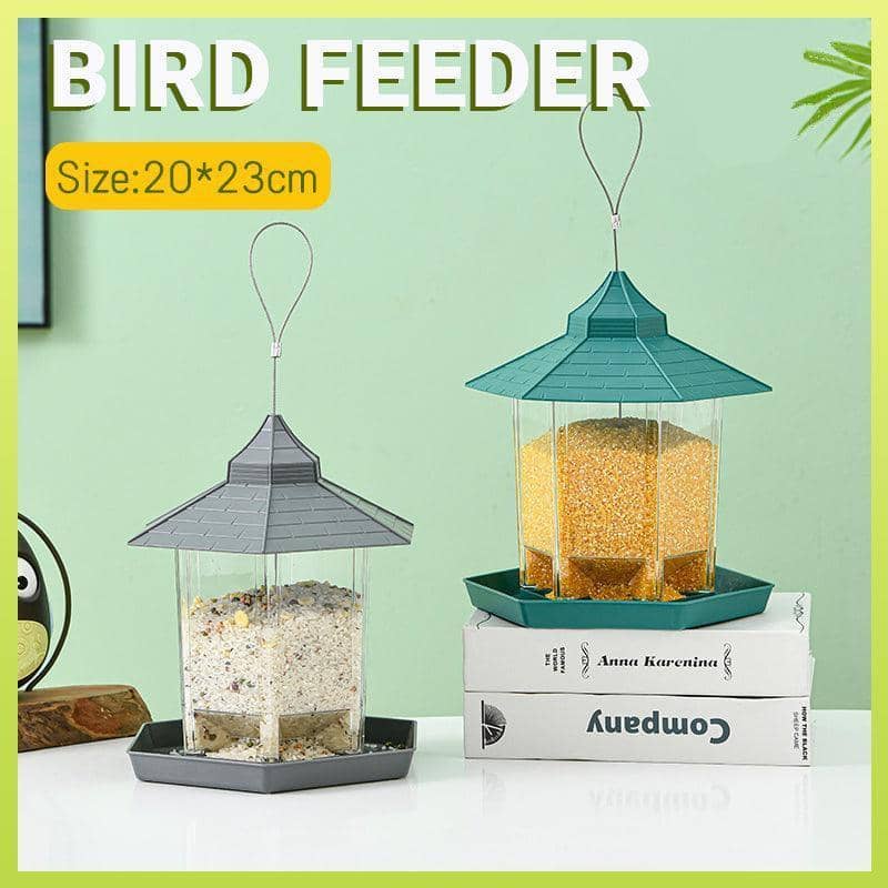 Hanging Gazebo Wild Bird Feeder for Garden - Grey - view 2