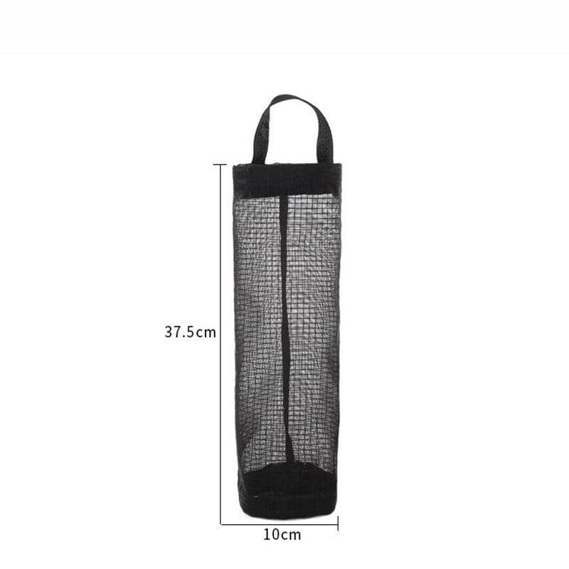 Hanging Mesh Bag Organiser, Plastic Bag Dispenser - Grey - view 4