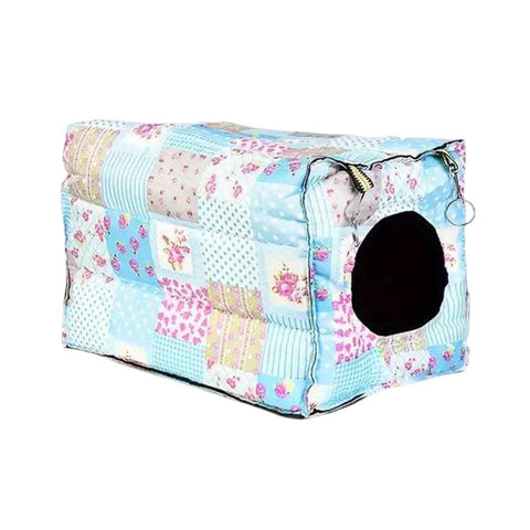 Hanging Pet Hammock Nest for Hamsters, 25 x 20 x 18cm - Blue