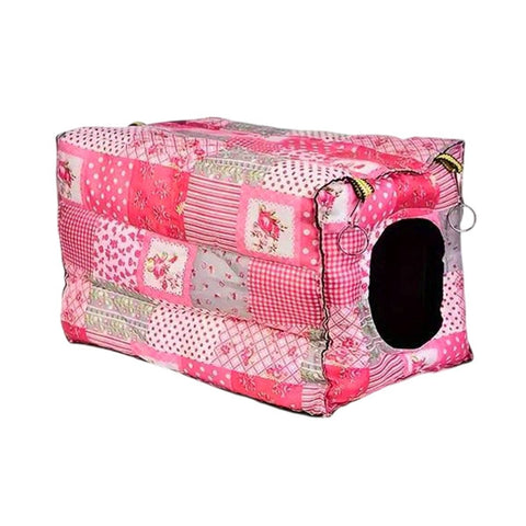 Hanging Pet Hammock Nest for Hamsters, 25 x 20 x 18cm - Pink
