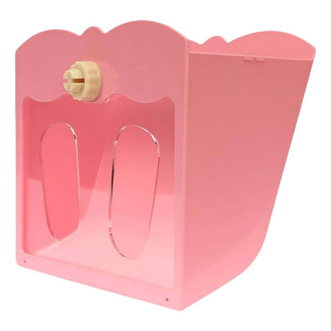 Hay Feeder Rack for Rabbits and Guinea Pigs - Pink, Acrylic Front