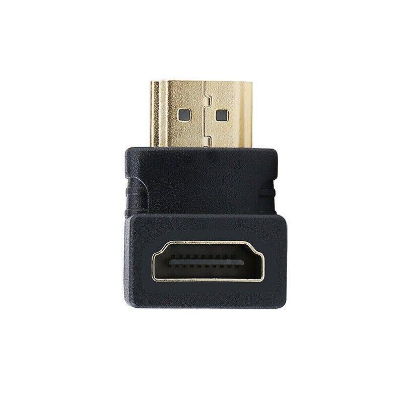 HDMI Right Angle Adapter, Male to Female 90 Degree, Pack of 2 - Black - view 2