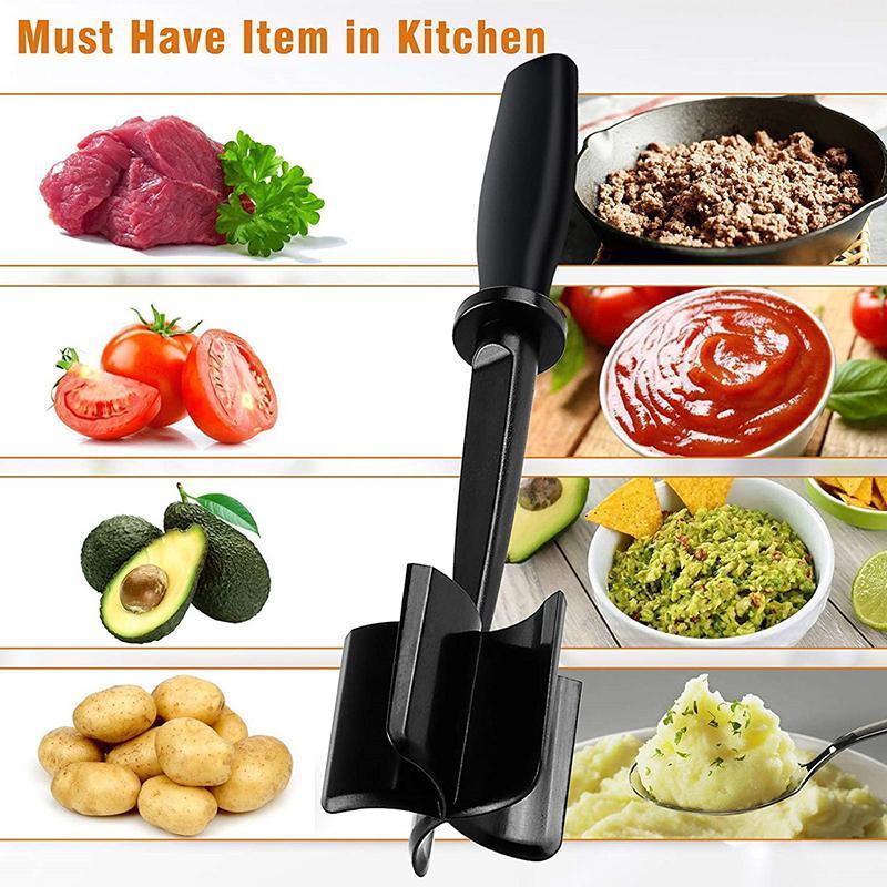 Heat Resistant Nylon Meat Chopper and Ground Beef Masher - view 3