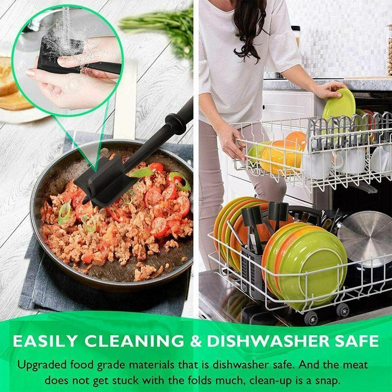 Heat Resistant Nylon Meat Chopper and Ground Beef Masher - view 4