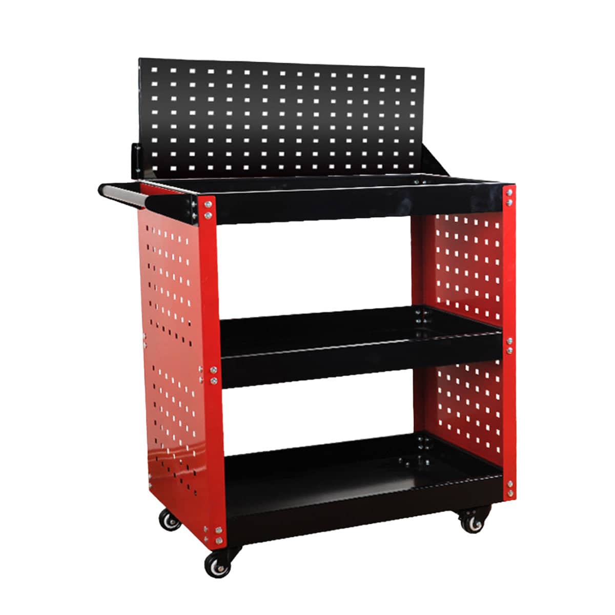 Heavy Duty 3 Tier Tool Cart with Wheels, Rolling Workbench for Mechanics and Repair Shops - view 2