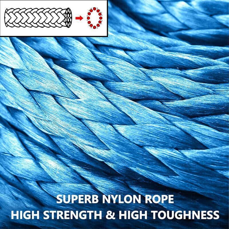 Heavy Duty 55 cm Soft Shackle Recovery Rope, 16 Tonne Breaking Load - Blue - view 5