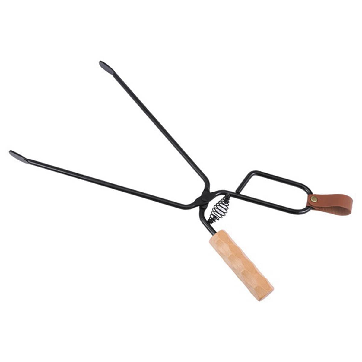 Heavy Duty Iron Fire Tongs for BBQ and Camping, 46.5 cm Long - view 2