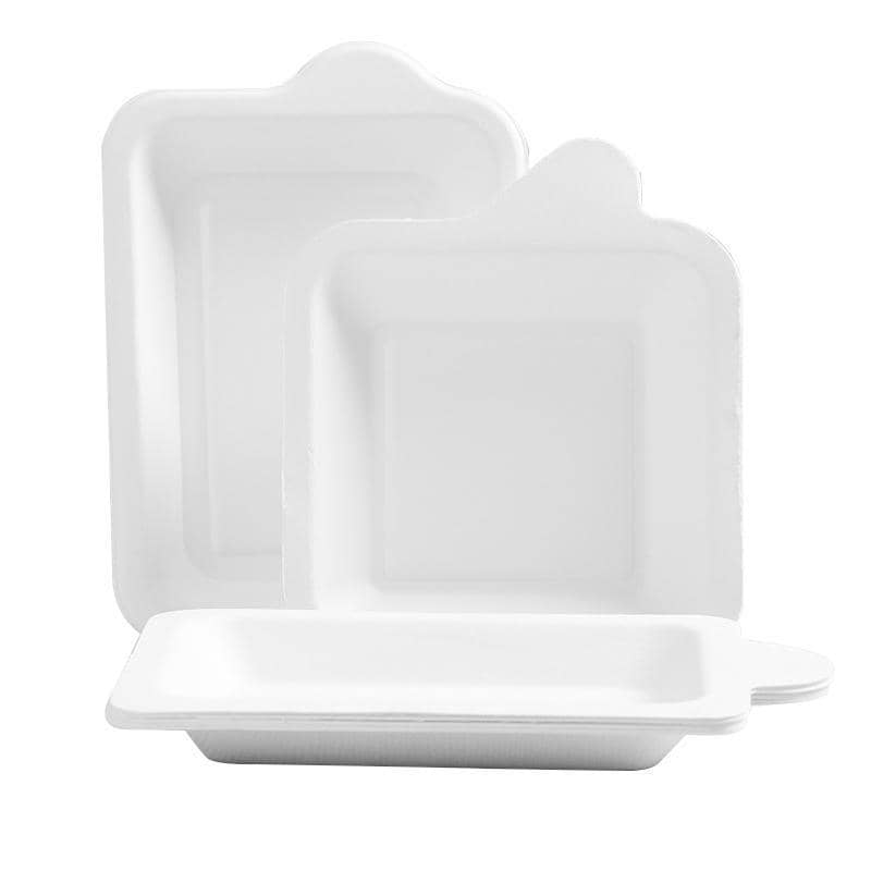 Heavy Duty Square Disposable Party Plates Eco Friendly, Pack of 500, White - view 3