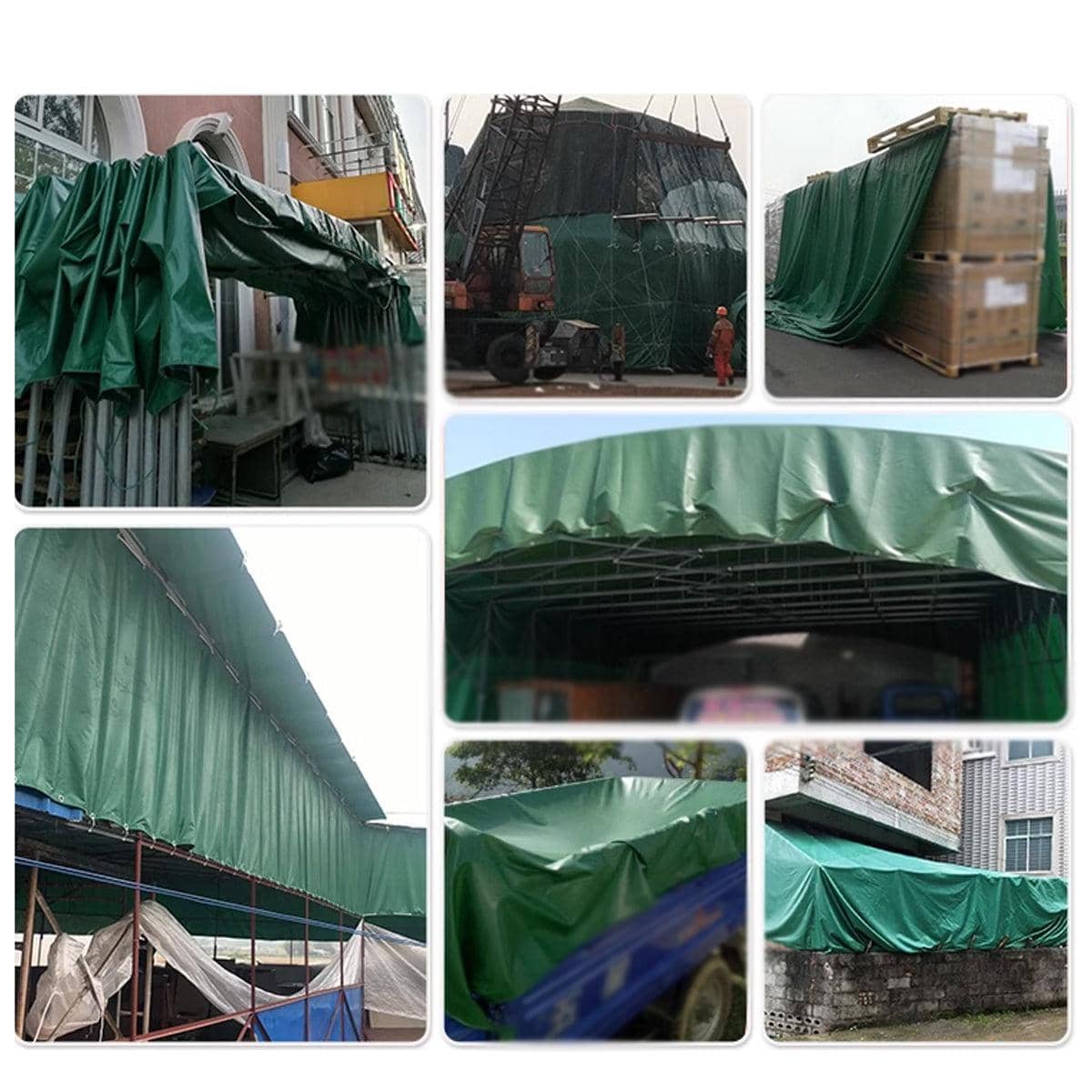 Heavy Duty Waterproof PVC Tarpaulin - Green, 4 x 6 m (3.8 x 5.8 m Finished) - view 4