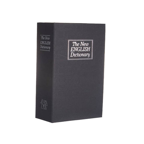 Hidden Book Safe with 3-Digit Combination Lock - Black Dictionary Cover