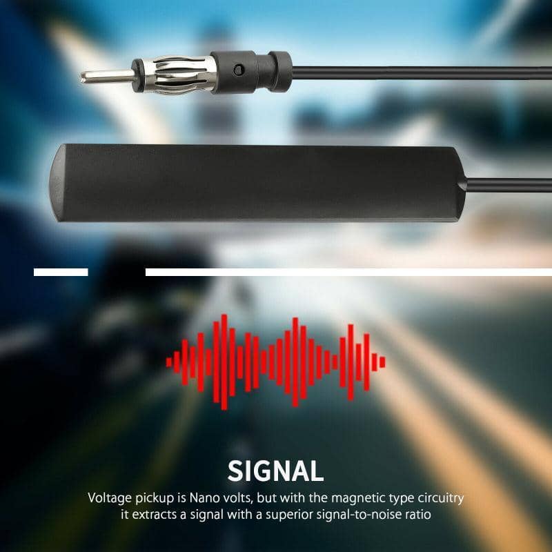 Hidden Car Radio Antenna AM FM Stereo Stealth Mount for Car, Truck and Motorcycle - Black - view 4