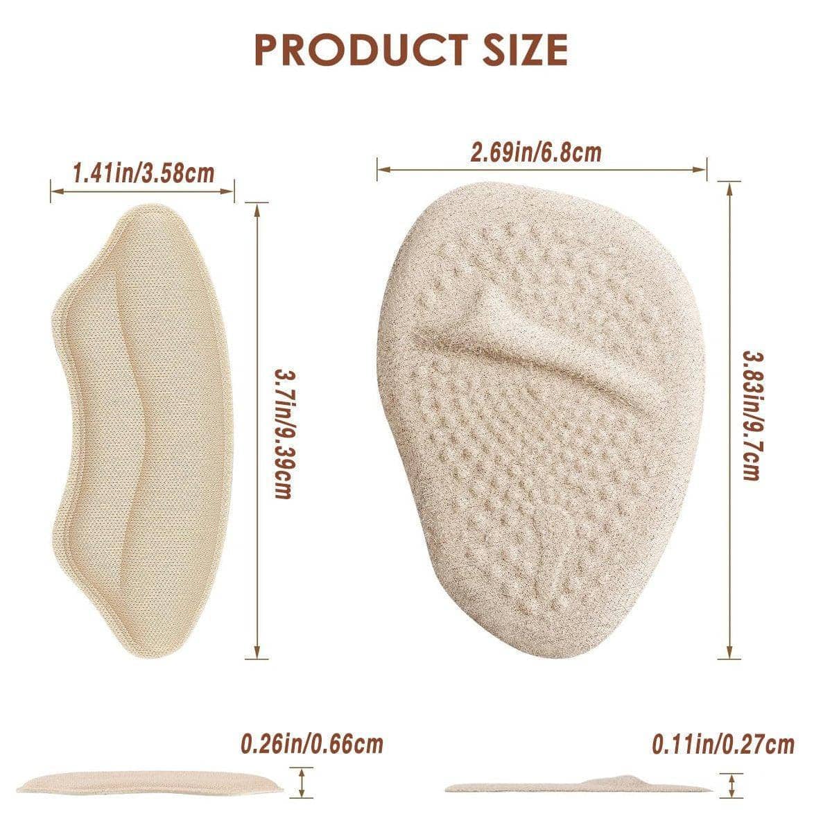 High Heel Cushion Pads Forefoot and Heel Inserts, 8 Pairs - view 3
