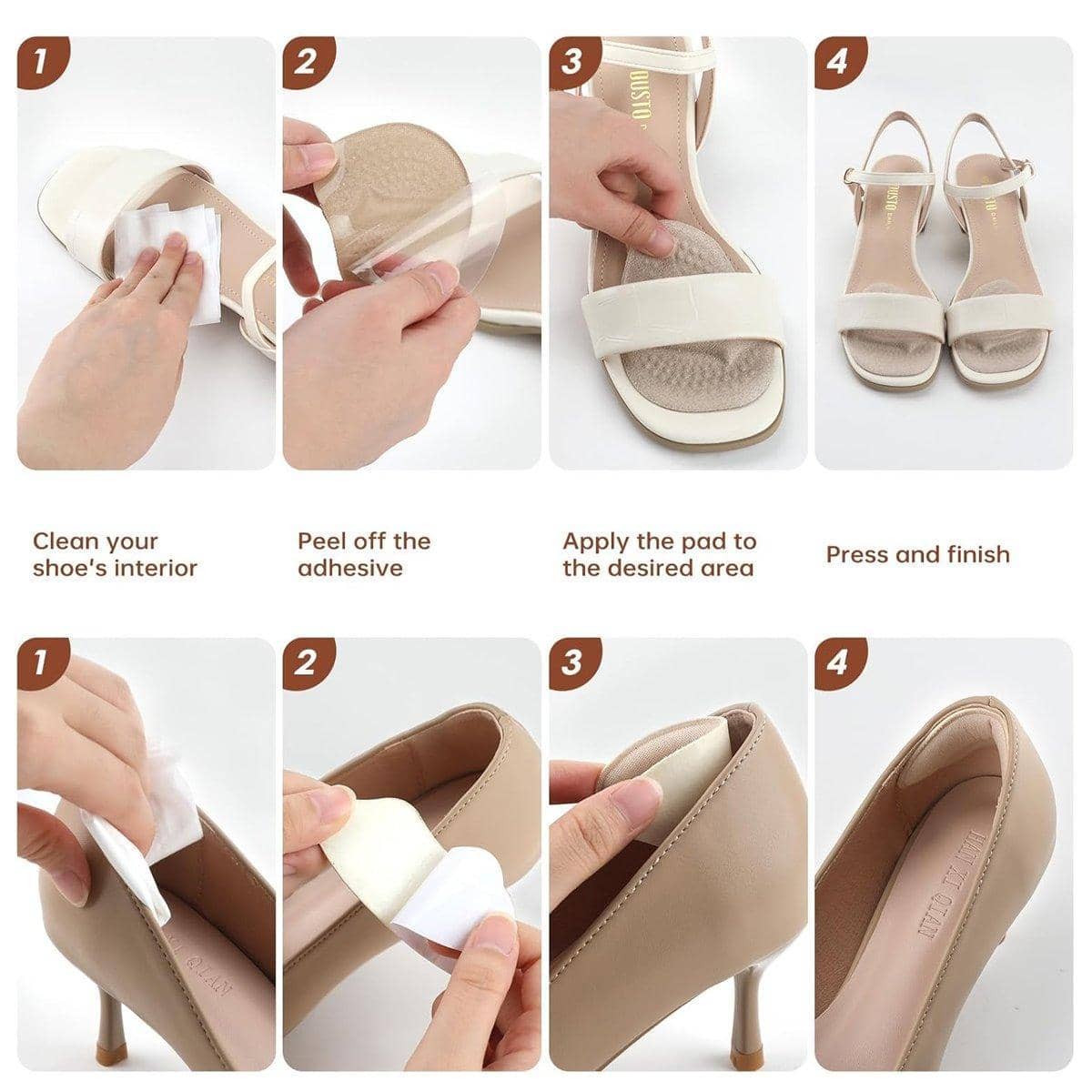High Heel Cushion Pads Forefoot and Heel Inserts, 8 Pairs - view 5