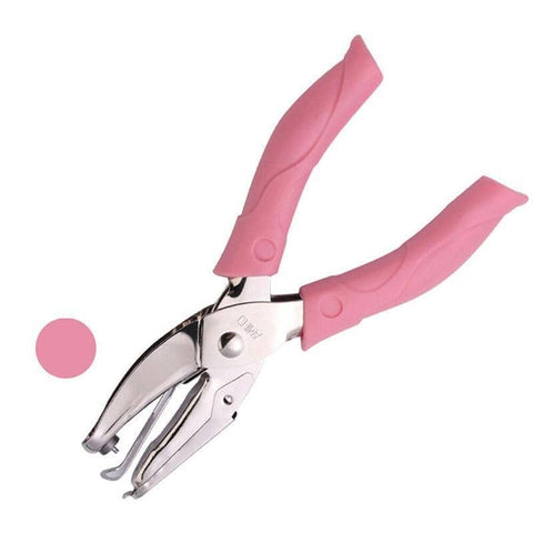 Hole Punch Pliers for Paper, Pink and Silver - 3 mm Circle