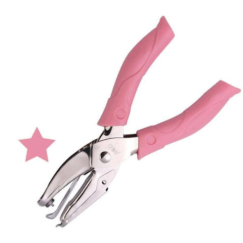 Hole Punch Pliers for Paper, Pink and Silver - 5 mm Star
