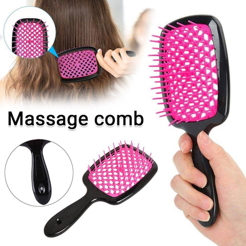 Hollow Out Mesh Air Bag Comb for Curly Hair, Wet and Dry Hair Styling