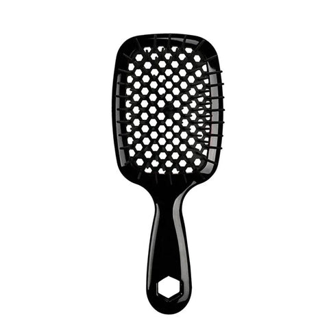 Hollow Vented Detangling Hair Brush - Black