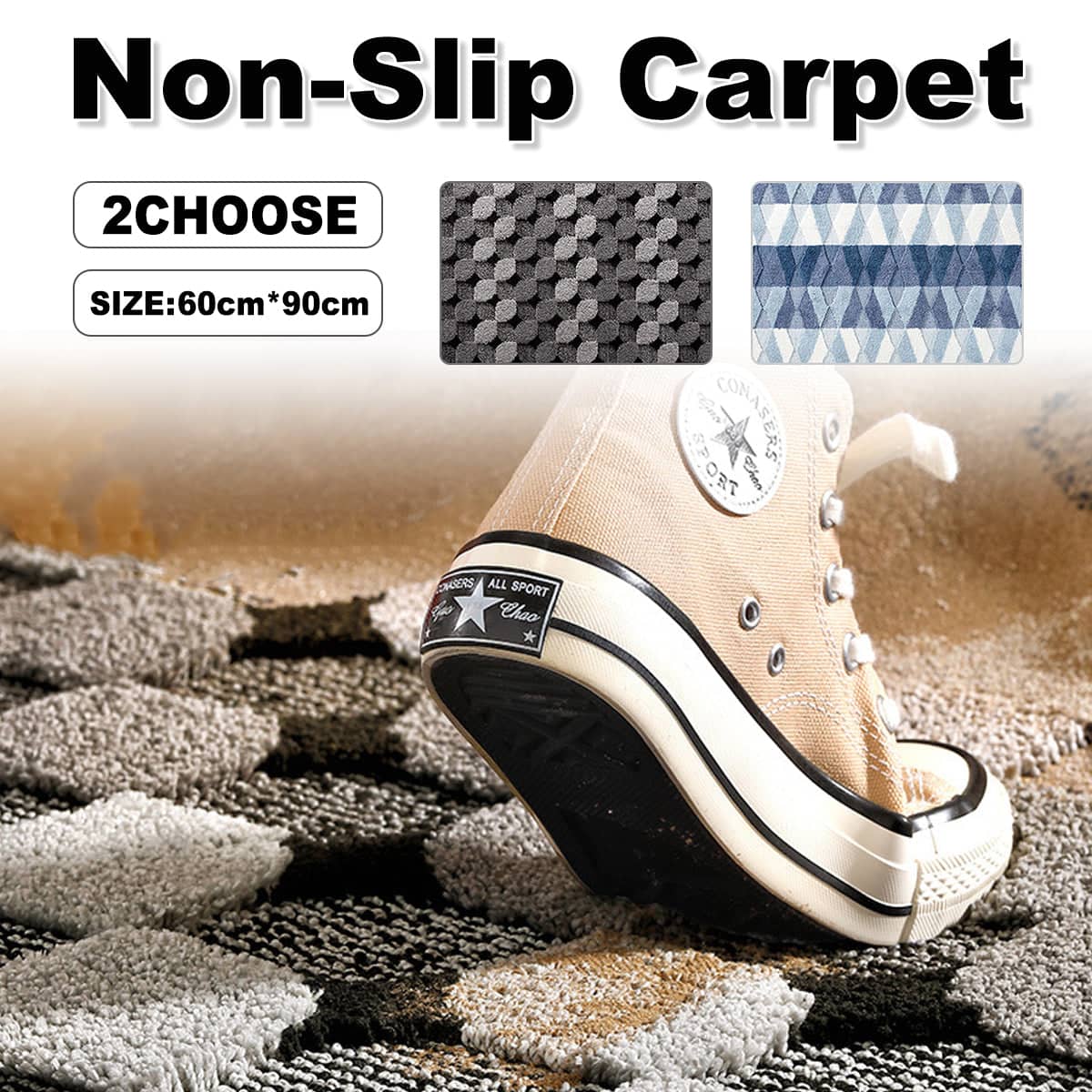 Home Entrance Dustproof Non-Slip Floor Mat for Doorways and Hallways - Blue - view 2