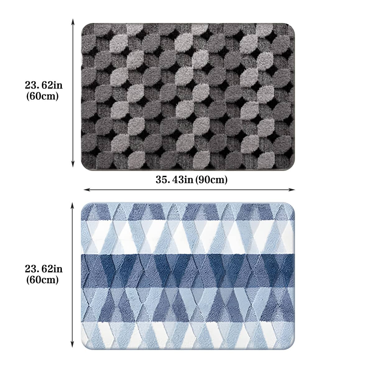 Home Entrance Dustproof Non-Slip Floor Mat for Doorways and Hallways - Blue - view 4