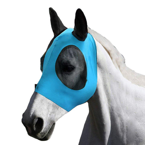 Horse Fly Mask with UV Protection - Blue